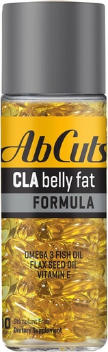 [BRSWIEIIB4IQAHLA] Ab Cuts CLA Belly Fat Formula - 80 Easy-to-Swallow Softgels - Omega 3 Fish Oil, Flaxseed Oil and Vitamin E - Helps Increase Antioxidant Supply and Healthy Body Composition