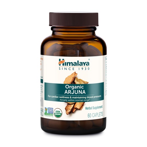 [BRSWIEDRDF5WO3LO] Himalaya Organic Arjuna, 60 Day Supply - Herbal Supplement Supporting Heart Health and Normal Blood Pressure - USDA Organic, Vegan, Non-GMO, Gluten Free, 700 mg, 60 Caplets