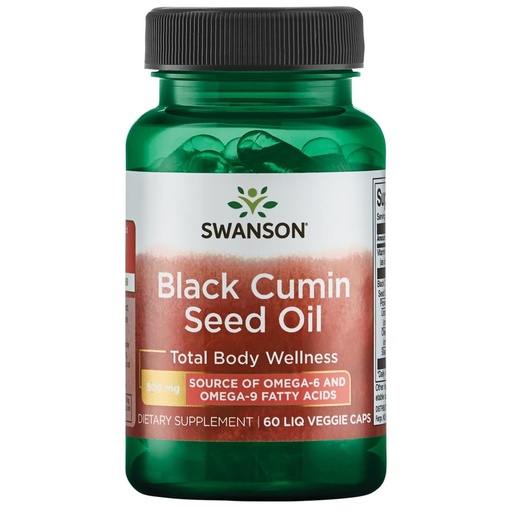 [BRSWIZI5C54ACFY3] Swanson Black Cumin Seed Oil 500 Milligrams 60 Liq Vegcap