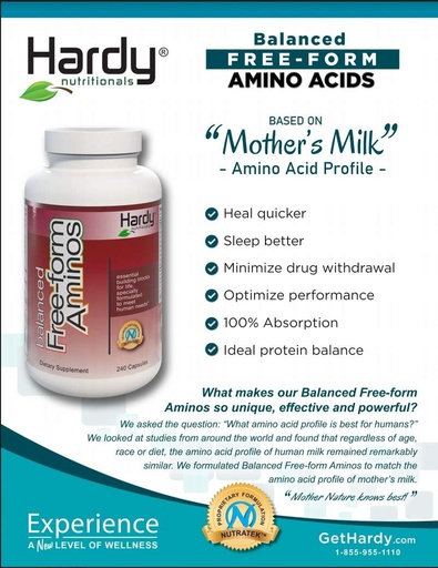 [BRSWGCQQBMBBAYLD] Balanced Free-Form Aminos - Amino Acids with The Profile of Human Milk, Contains The Essential Building Blocks for neurotransmitter and Hormone Health