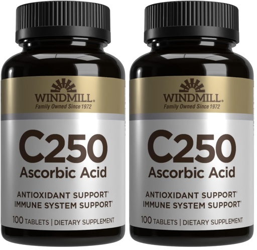 [BRSROAT7OACAAELO] Windmill VIT C TABS 250 MG WMILL 100 (Pack of 2)
