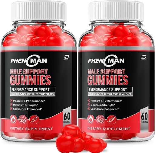 [BRSRAGALOUFQAHL4] Phenoman for Men Gummies – Pheno Man Max Performance, Phenoman Advanced Formula, Extra Strength Natural Supplement for Muscle Growth & Global Health Support and Reviews (2 Pack – 120 Gummies)