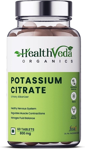 [BRSROGAPCMNG23TK] Potassium Citrate 800mg (60 Veg Tablets) 100% Herbal with NO Known Side Effects - by Exportmart