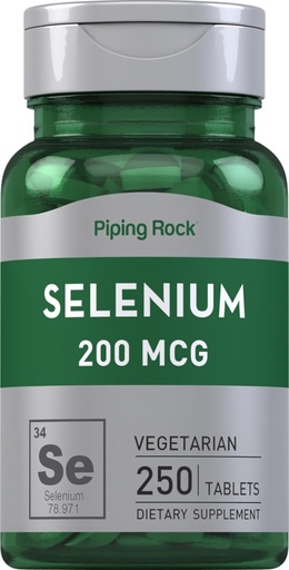 [BRSWIFDQAV4RSELA] Piping Rock Selenium 200mcg 124; 250 Tablet 12.4; Vegetarian, Non-GMO, & Gluten Free Suppleemnt