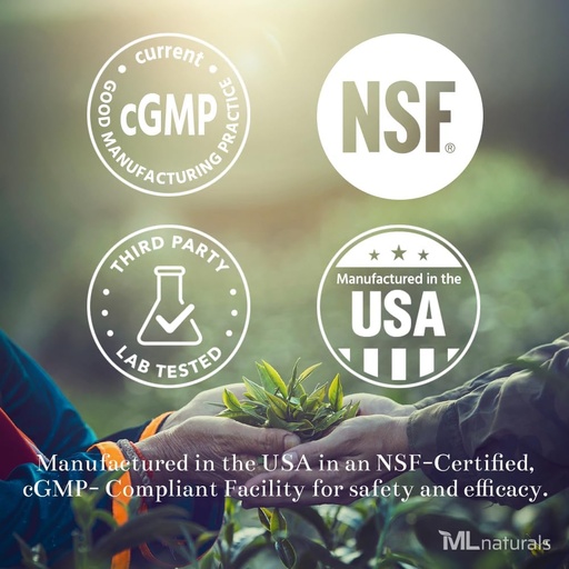 [BRSRMBAHDIFBQC3D] ML Naturals Chondroitin Sulfate 1200 mg, 120 Vegan Capsules. 99% Purity Chondroitin for Flexibility, and Mobility, NSF-Certified & cGMP-Compliant