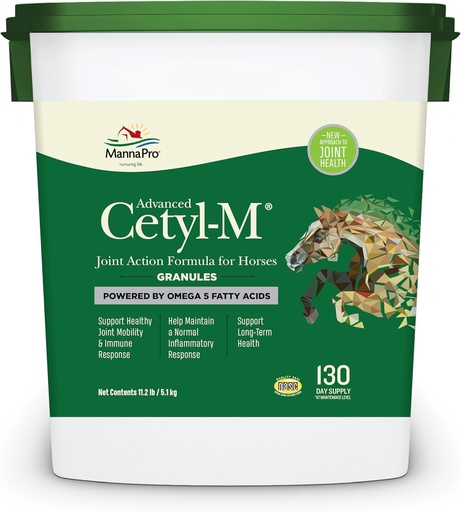 [BRSWIYIQOB5QAH3I] Manna Pro Cetyl-M Joint Supplement for Horses - Powered by Omega 5 Fatty Acids - 11.2 lb