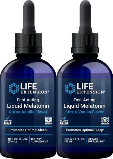 [BRSWIF3RO4MA2HI3] Life Extension Fast-Acting Liquid Melatonin (Citrus-Vanilla), 2 Fluid Ounces (Pack of 2)