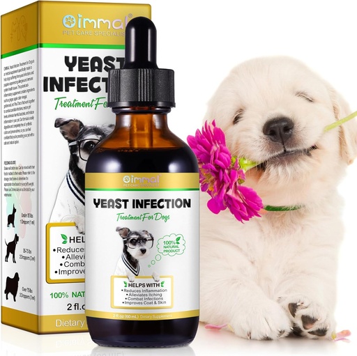 [BRSROAAFOIJRE3L5] Yeast Infection Treatment for Dogs, Dog Ear Infection Treatment Supports Healthy Itch Relief, Inflammation Relief, Allergy Relief & More 2 oz