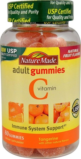[BRSWKGYIBIAAMFTC] Nature Made Vitamin C Adult Gummies, Tangerine 80 ea (Pack of 4)