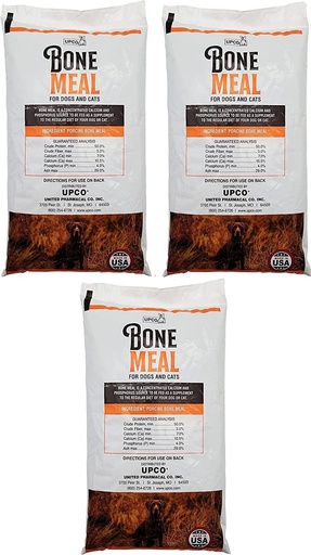 [BRSWIBQ3AUFRGALI] Bone Meal Powder for Dogs and Cats 3 Pack Total 3 Pounds from Upco Made in USA