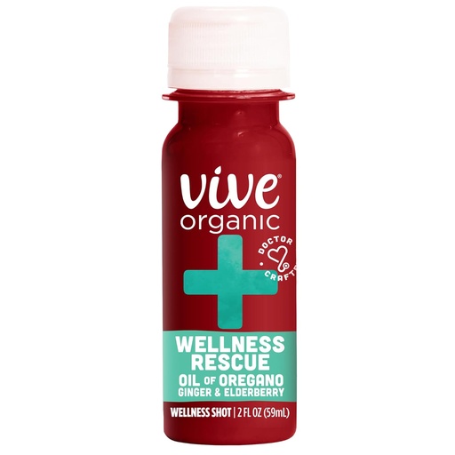 [BRSWGFL2B4IREF35] Vive Organic Wellness Rescue Shot、ジンジャー、Elderberry、Oreganoのオイル、2 Oz