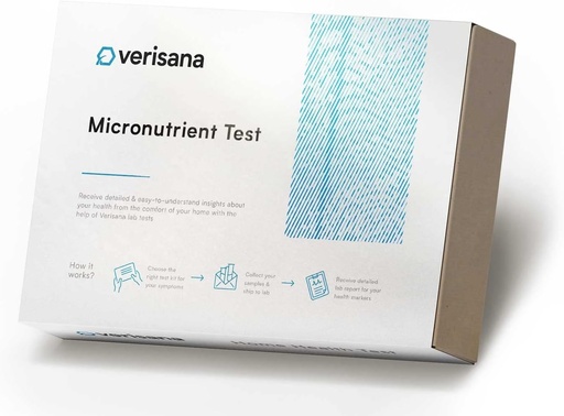 [BRSRMCADBMPB4YIZ] Verisana Micronutrient Test & HbA1c + Cholesterol – Determine Your Vitamin B9 & B12, Vitamin D Levels + HbA1c & Cholesterol – Easily & Conveniently from Home – Analysis by CLIA-Certified Lab