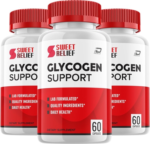 [BRSRAYL7O57GO33G] Sweet Relief Glycogen Support Capsules - SweetRelief Optimizer Advanced Formula, Sweet Relief Supplement, SweetRelief Booster Reviews,Glycogen Supplement (3 Pack - 180 Capsules)