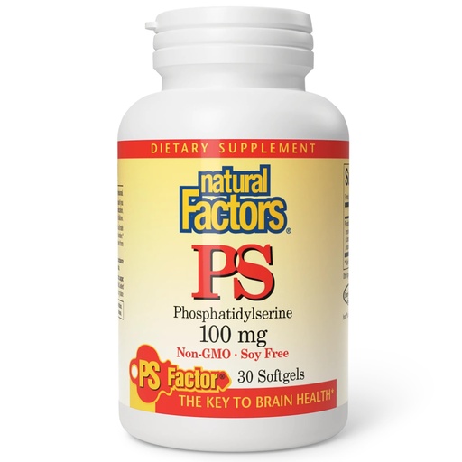 [BRSWIYTYCUPWO3TO] Natural Factors, Phosphatidylserine, Support for Memory, Concentration and Brain Functions, Soy and Gluten Free, 30 Softgels