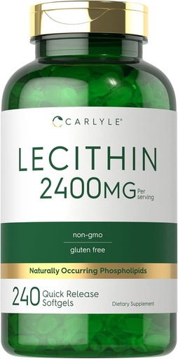 [BRSRMBQTOYBR62TL] Carlyle Lecintin suplementari "2002 2400mg 240 Softgel Capules herbedent el Phshoplipid nt-MO, Gluen Free