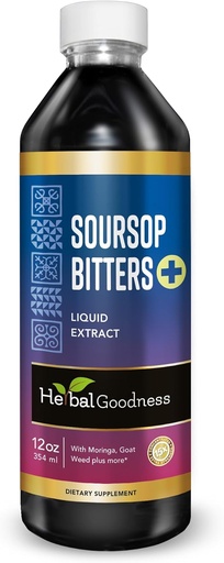 [BRSROAY3CUGR4ETZ] Kräuter Goodness Soursop Bitters Liquid Drops, 10 in 1 mit Moringa, Papaya, Burdock & Ginger, Organic Serene Soursop Bitters - Gut Support & Natural Body Detox Herbal Tonic | Vegan, Non-GMO, 12 Fl Oz