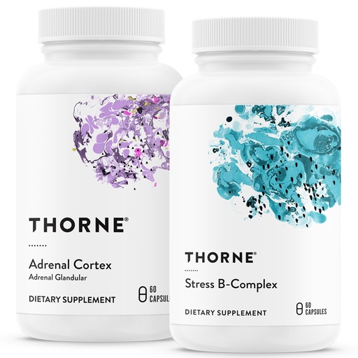 [BRSROBIBBEPR6CTK] THORNE - Adrenal Support Bundle - Adrenal Cortex and Stress B-Complex - Stress & Immune Management - 60 Servings