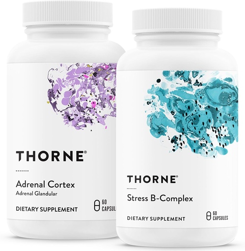 [BRSROBIBBEPR6CTK] THORNE - Adrenal Support Bundle - Adrenal Cortex and Stress B-Complex - Stress & Immune Management - 60 Servings