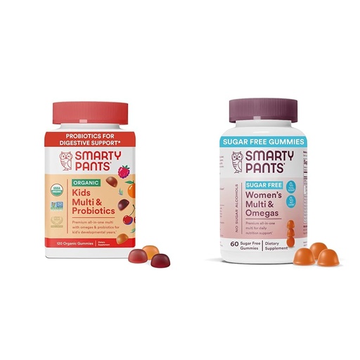 [BRSRAYYYBYGWYE33] SmartyPants Kids Multivitamin Gummies 120 Count and Women's Multivitamin Gummies 60 Count Bundle