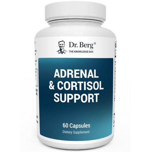 [BRSRMHTROV4AY3D6] Dr. Berg Adrenal & Cortisol Capsules - Adrenal Supplement & Cortisol Manager - Mood, Focus, Relaxation and Stress Support - Adrenal Supplements with Ashwagandha Extracts - 60 Capsules