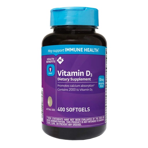 [BRSROED3OB5GYYIZ] Member's Mark Vitamin D3 50 mcg (2000 IU) Dietary Supplement (400 ct.)