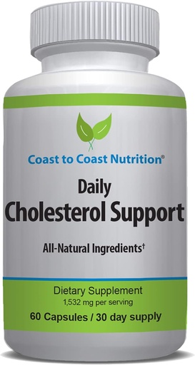 [BRSWGCY7AANRE232] Cholesterol Support Supplement - Unterstützung Herz-Kreislauf- & Artery Performance, Target Bad LDL Levels & Plaque Calcium Buld-Up - Förderung von Zirkulation & Blutfluss - 60 Kapseln