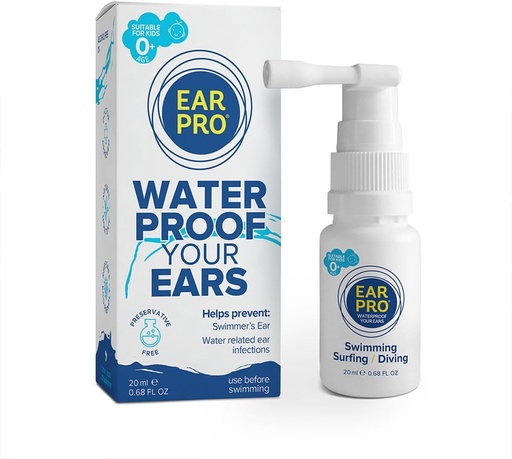 [BRSWYFAECQPRE33J] Uşaqlar və səhifələr üçün EarPro Natural Swimmer Ear Sprey (20ml) - Şəkildən əvvəl su blok, Surfing və ya Diving - Çıxarılması - Trapped Water qarşı Safe & Easy Protection - 1 Paket, 200 Spreys