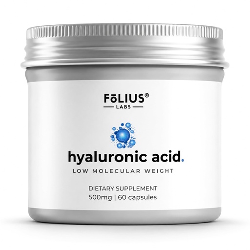 [BRSRAYLYA4NQIGTZ] FOLIUS LABS Clean Label Ultra High Purity Hyaluronic Acid Capsules 500mg