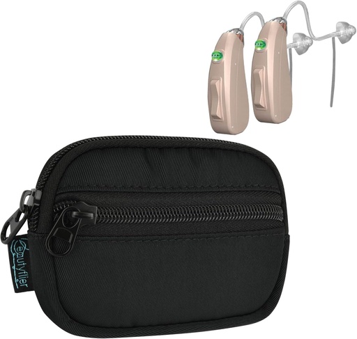 [BRSROZA6DMHRO23Z] Beautyflier Hearing Aid Pouch, Hearing Aid Case Pocket Size, Hearing Amplifier Carrying Storage Bag, Cochlear Implant Accessories, Hearing Device Mini Wallet Purse (Case Only)