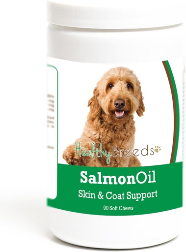 [BRSWGEICCR7AY3Y4] Healthy Breeds Goldendoodle Salmon Oil Soft Chews 90 Count