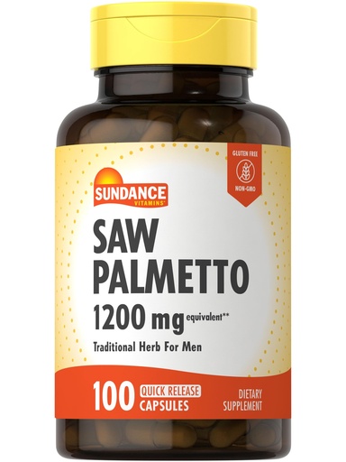 [BRSWKYYHB4DAMET6] Sundance Saw Palmetto for Men | 100 Quick Release Capsules | Non-GMO & Gluten Free Supplement
