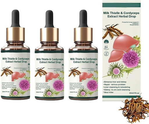 [BRSROHD7CINBY2AU] Cordyceps Sinensis Extract - Lung Clearing Drops - Clean & Breathe，Promotes Self-Cleaning of The Lungs, Lung Cleansing Herbal Drops