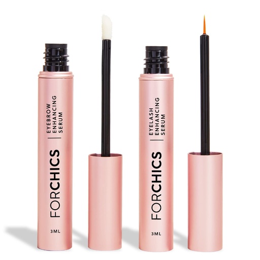 [BRSW2GQ2CR6QOHLX] Lash & Brow Growth Bundle – Hormone-Free Enhancer for Longer Lashes & Fuller Brows – Vegan, Natural & Gentle Serum Duo for 24/7 Nourishment & Strengthening [2x 0.10 fl. oz / 3ml]