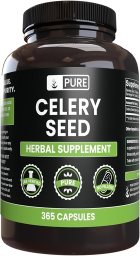 [BRSROH36OUHQO3DU] Pure Original Ingredients Celery Seed No Magnesium Or Rice Fillers, Always Pure, Lab Verified (365 Capsules)