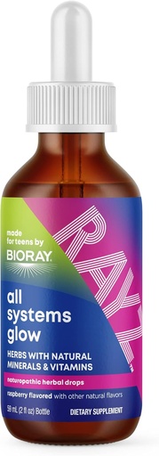 [BRSRMFADCBYWYGTP] BIORAY RAYZ Alle systemer Glow, bringebær flavor - 2 fl oz - Beleilig kilde til vitaminer og mineraler for tenåringer 12-18 år gammel