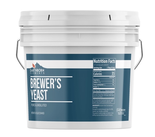 [BRSRMAAFAB6AIFDA] Earthborn Elements Brewer’s Yeast 1 Gallon Bucket, Pure & Undiluted, Inactive Yeast