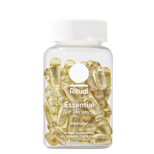 [BRSW2BL2OYMBYE32] Ritual Postnatal Multivitamin for Women - Key Essential Vitamins and Minerals to Support Mom and Baby Postpartum and Throughout Lactation* - Choline, Omega-3 DHA - Mint - 60 Capsules - 30 Servings