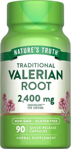 [BRSWGZQHAEHROYL4] Nature's Truth Valerian Root 1200 mg Supplement 90 ea ( Pack of 3)