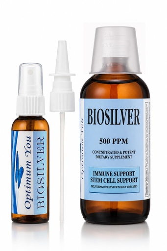 [BRSW22QCAAOW223D] BIOSILVER | Colloidal Silver Liquid | 500 ppm, Extra Strength, 8 oz with Spray Bottle | Immune & Stem Cell Support | Wound Care & Superior Healing
