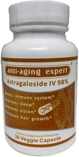 [BRSWIBYIPIMW2ALU] Mikronizowany astragalozyd IV 98% 50mg, suplementy telomerowe -Astragalus Root Extract, Wsparcie immunologiczne i przeciwutleniacze Wsparcie, 30 Vgen kapsułki