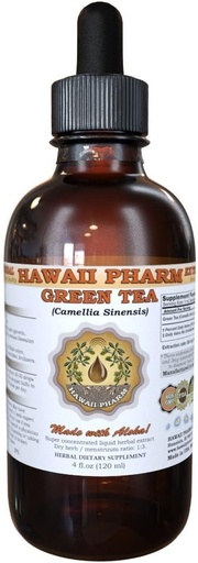 [BRSWIAYLOEAAA232] HawaiiPharm Green Tea Liquid Extract, Green Tea (Camellia Sinensis) Leaf Powder Tincture Supplement 2 oz