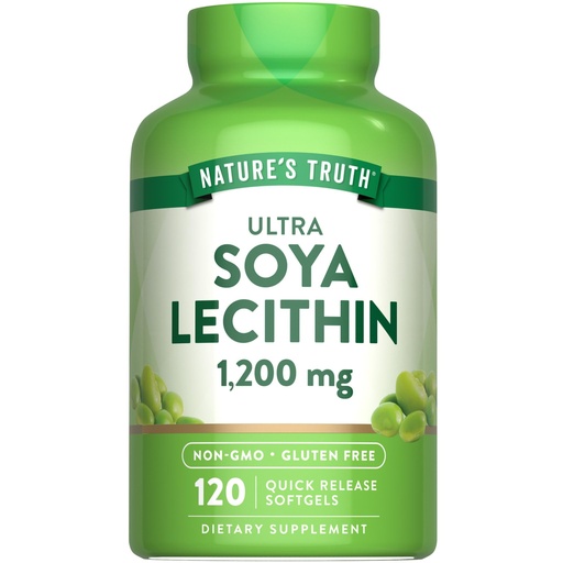 [BRSWGCT5AFYQY3Y3] Nature's Truth Ultra Soy Lecithin 1200 mg | 120 Softgels | Non-GMO, Gluten Free Supplement