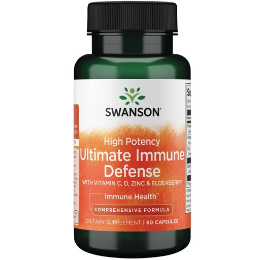 [BRSW2H37OZ5QOH35] Swanson High Potency Ultimate Immune Defense with C, D, Zinc & Elderberry 60 Caps