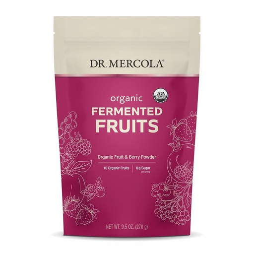 [BRSWGBDYDEAQAEYV] Dr Mercola, Organic Fermented Fruits, 9.5 oz (270 g), 90 Servizos, Certified Organic, Non GMO, Soy Free, Gluten Free, USDA Organic