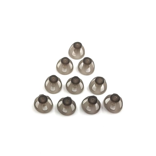 [BRSWYEA6DEHBO2YV] Hearing Aid Domes 8mm Smoky Gray Tips Ear Pieces Comfortable for Open Fit BTE Sound Amplifier PSAP Kit Invisible, Except for RIC 8mm (M * 10)