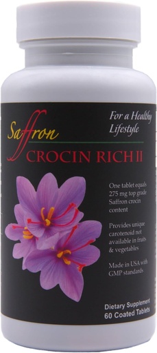 [BRSWKFYNAANQG3L2] 𝗖𝗥𝗢𝗖𝗜𝗡 𝗥𝗜𝗖𝗛 𝗜𝗜 – 25mg High-Purity Crocin (Key Saffron Active) | Supports Brain, Joint, Nerve & Motor Function, Focus & Mobility | Natural Neuroprotective & Antioxidant Support | 60 Tablets