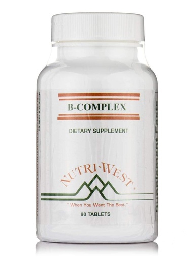 [BRSWIYQEB5YGIFLA] B-Complex - 90 Tablets by Nutri West