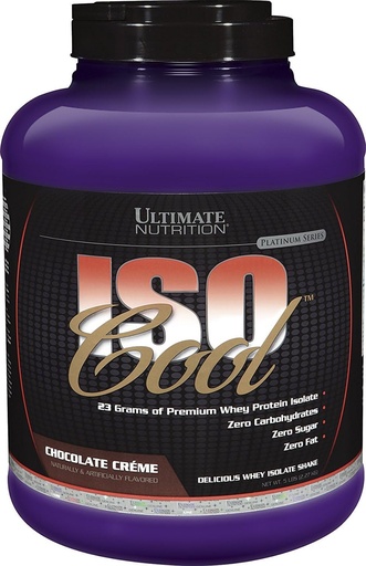 [BRSWIFAQA4GB2FLG] ISO Cool Whey Isolate Protein Powder - Keto-Friendly - Sugar, Carb e Fat-Free - 23 gramos de proteína por porción, chocolate, 5 libras