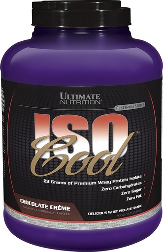 [BRSWIFAQA4GB2FLG] Ultimate Nutrition ISO Cool Whey Isolate Protein Powder - Keto-Friendly - Sugar, Carb and Fat-Free - 23 Grams of Protein Per Serving, Chocolate, 5 Pounds