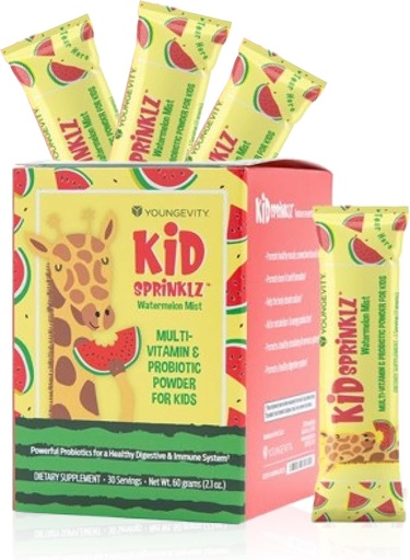 [BRSWIHD3PMCBMFA7] Youngevity Kidsprinklz Watermelon Mist Multi-vitamin Powder - Kids Multivitamin & Toddler Multivitamin - Vitamins, Minerals, & Probiotics - 30 Servings